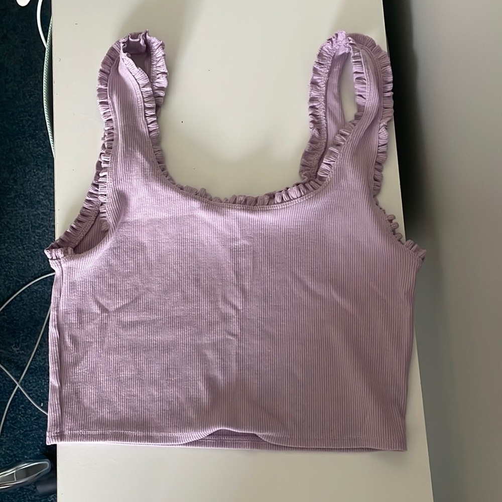AE ruffle tank